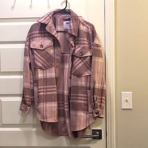 SO pink plaid shacket